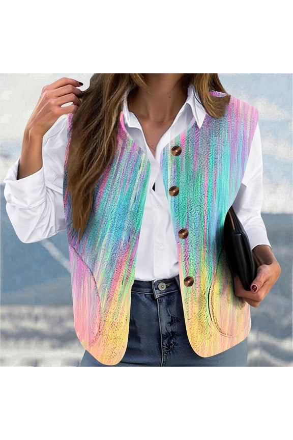 Womens Vest Fall Spring Fashion Cropped Jacket Holiday Party Button Down Gilet Dressy Casual Lightweight Sleeveless Shirt Jackets