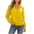 thumbnail image 1 of jobturf Zip up Jacket Women Sun Protection Lightweight Hooded Fall Jackets Spring Casual Outerwear with Zipper Pockets S-2XL, 1 of 9
