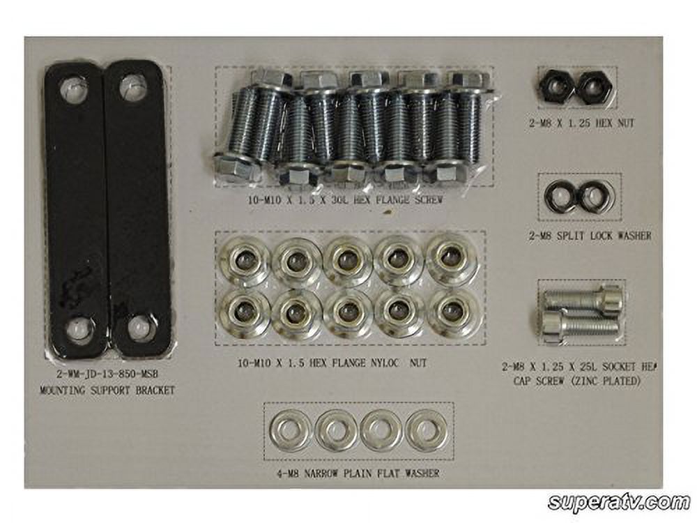 john deere gator rsx winch mounting plate for 3500 lb. winches