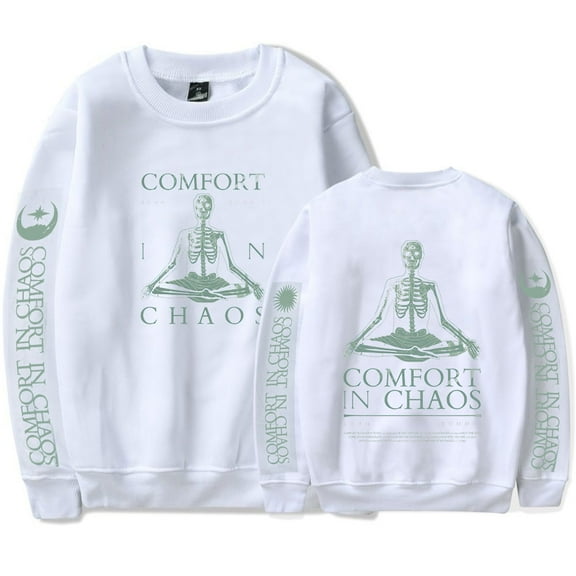 john summit Merch COMFORT IN CHAOS TRACKLIST crew neck sweatshirt Merch Women Men Long sleeve Fashion Casual Hooded Sweatshirts