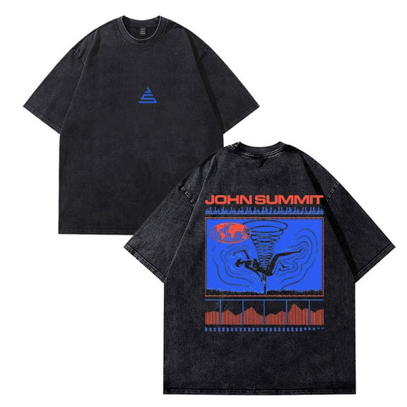 john summit Merch Go Back T-shirt unisex pure cotton washed clothes trendy casual short sleeved top