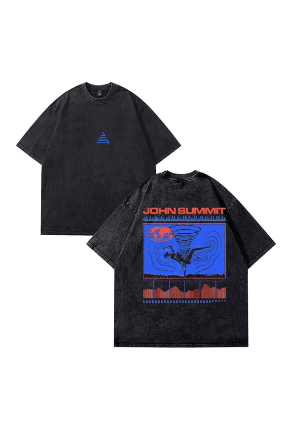 john summit Merch Go Back T-shirt unisex pure cotton washed clothes trendy casual short sleeved top