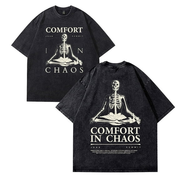 john summit Merch Go Back T-shirt unisex pure cotton washed clothes trendy casual short sleeved top