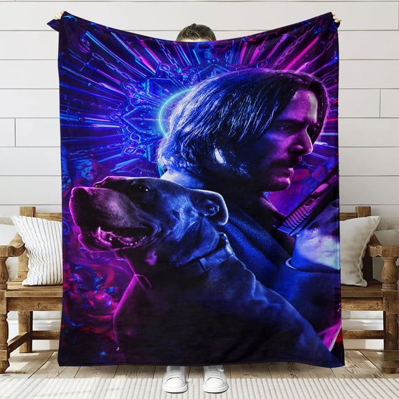 john wick Anti Pilling Flannel Blanket Gifts for Fans Lover Girls Boys Women Present Hoodie Him Bed 40"x50"
