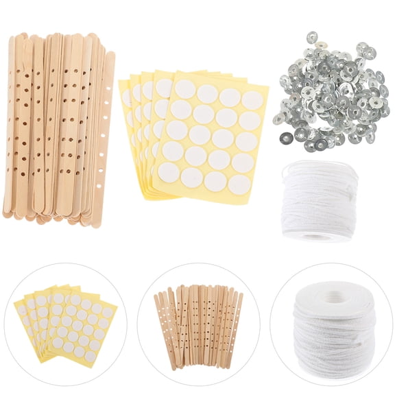 jojofuny 1 Set Candle Wicks and Wick Centering Devices Assorted Color for Candles Making Supplies