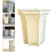 jojofuny Hexagonal Flower Pot Mold Set for Concrete Planter, White Plastic, 10.1 x 8.7 Inches