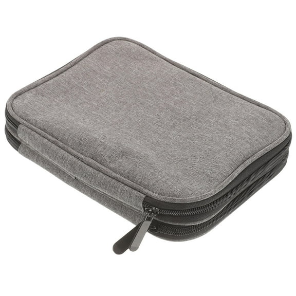 jojofuny 1 Set Knitting Needles Storage Case Grey Oxford Cloth for Knitting and Crochet Hooks Holder Travel