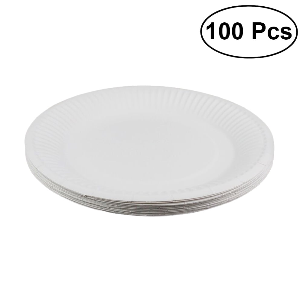 jojofuny 100 Pcs Party Supplies Paper Dish Plates for Family Reunion 7.1 x 7.1 x 0.8 in