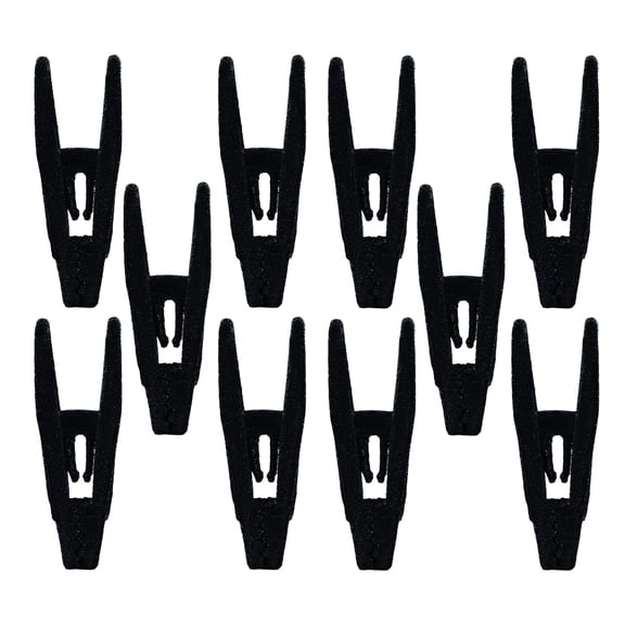 jojofuny 10Pcs Flocked Suit Skirt Pant Clothes Hangers Black for Wardrobe and Home Organized Wardrobe