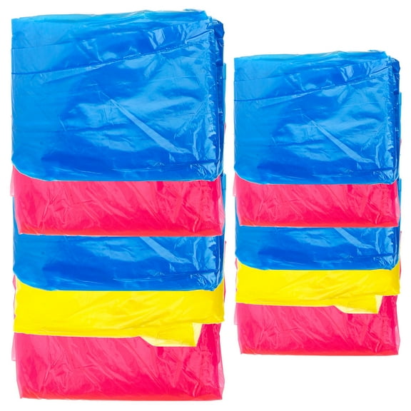 jojofuny Portable Rain Poncho Waterproof Adult Raincoats Assorted Color 10Pcs 37x32in