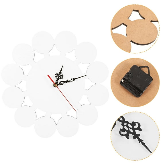 jojofuny 1Pack Blank Clocks For Crafting For Living Room 11.40x11.40x1.18in