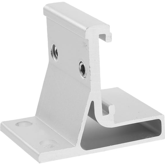 jojofuny 1Pack Slide Track Corner Bracket Silver Rectangular Sliding Door Support Buffer Design