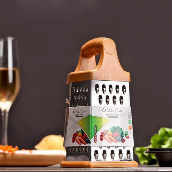 jojofuny 1Pcs Vegetable Slicer Six-Sided Panel Slicer Grater Stainless Steel For Cooking