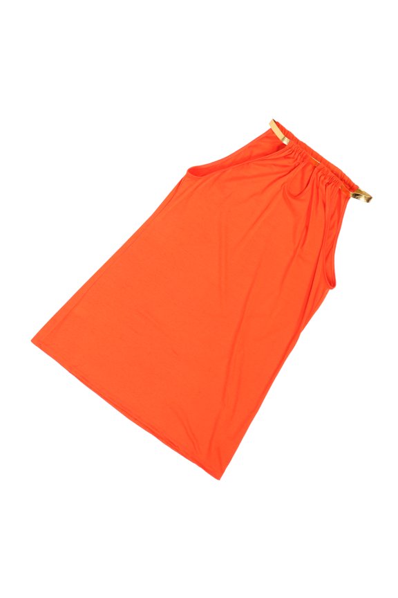 1Set Girls Summer Dress Halter Neck Sleeveless Bright Color Casual Outfit