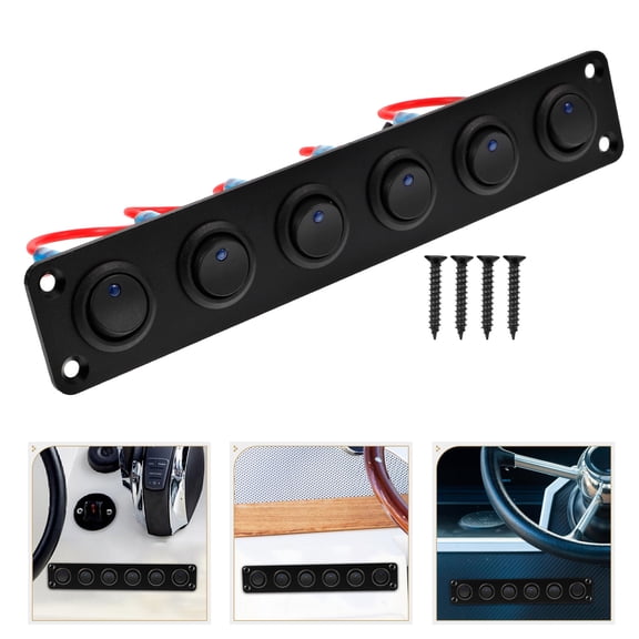 jojofuny 1Set Waterproof Switch Panel for RV and Offroad Vehicles