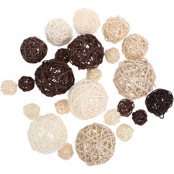 jojofuny 24Pcs Round Vine Balls for Wedding Rattan Balls 3in
