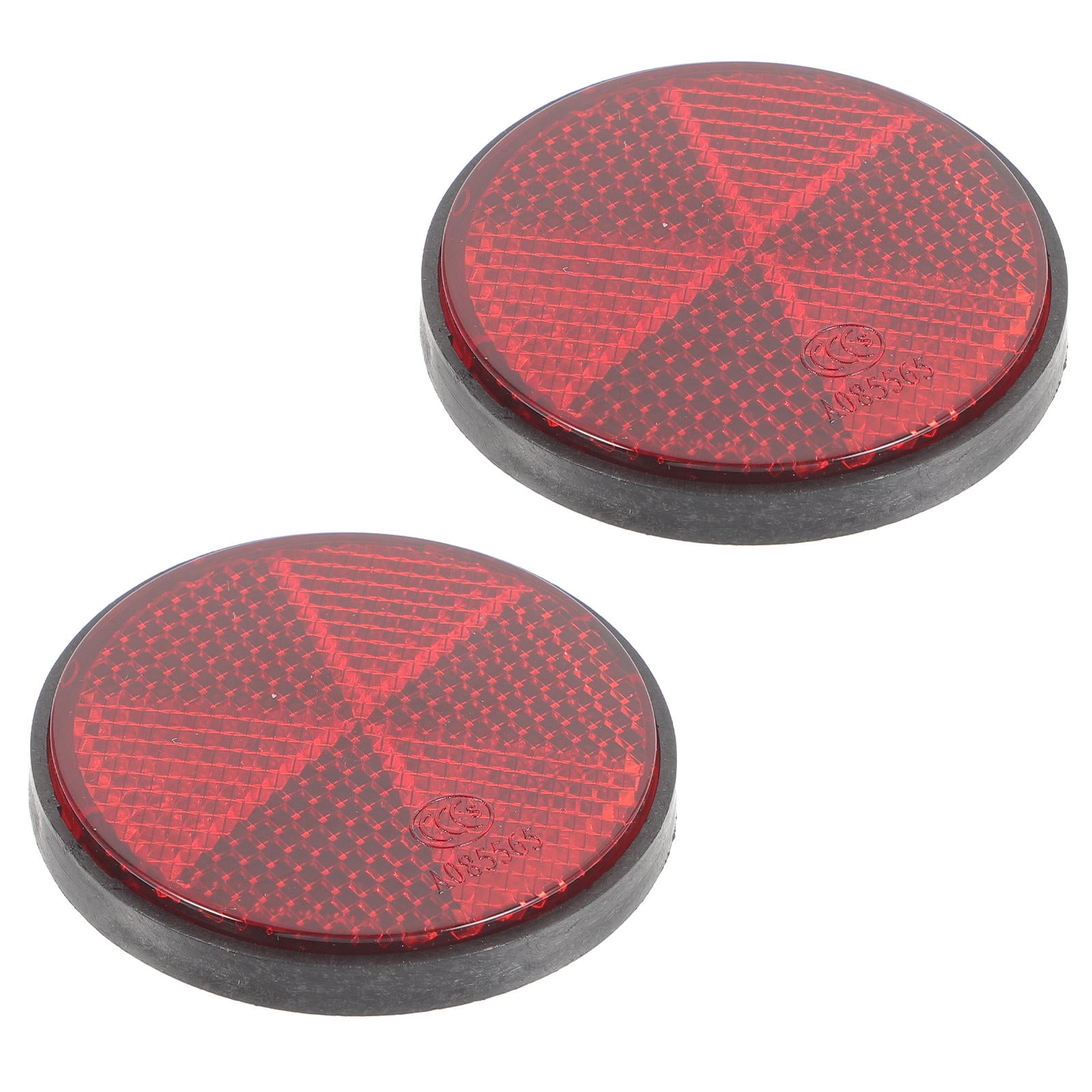jojofuny 2Pcs Round Plastic Reflectors for Bicycles ATV and Motorcycle Night Riding Safety