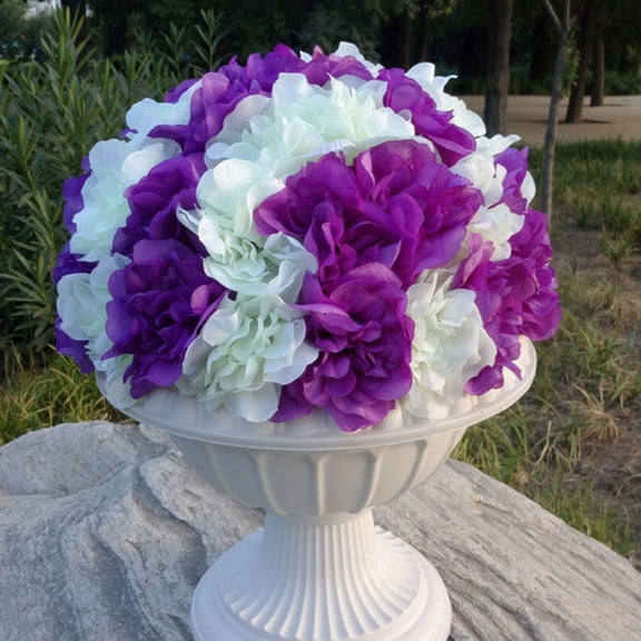 jojofuny 3Pcs Roman Flower Pots European Style Plastic Planter White 16.50X14.00X10.50In