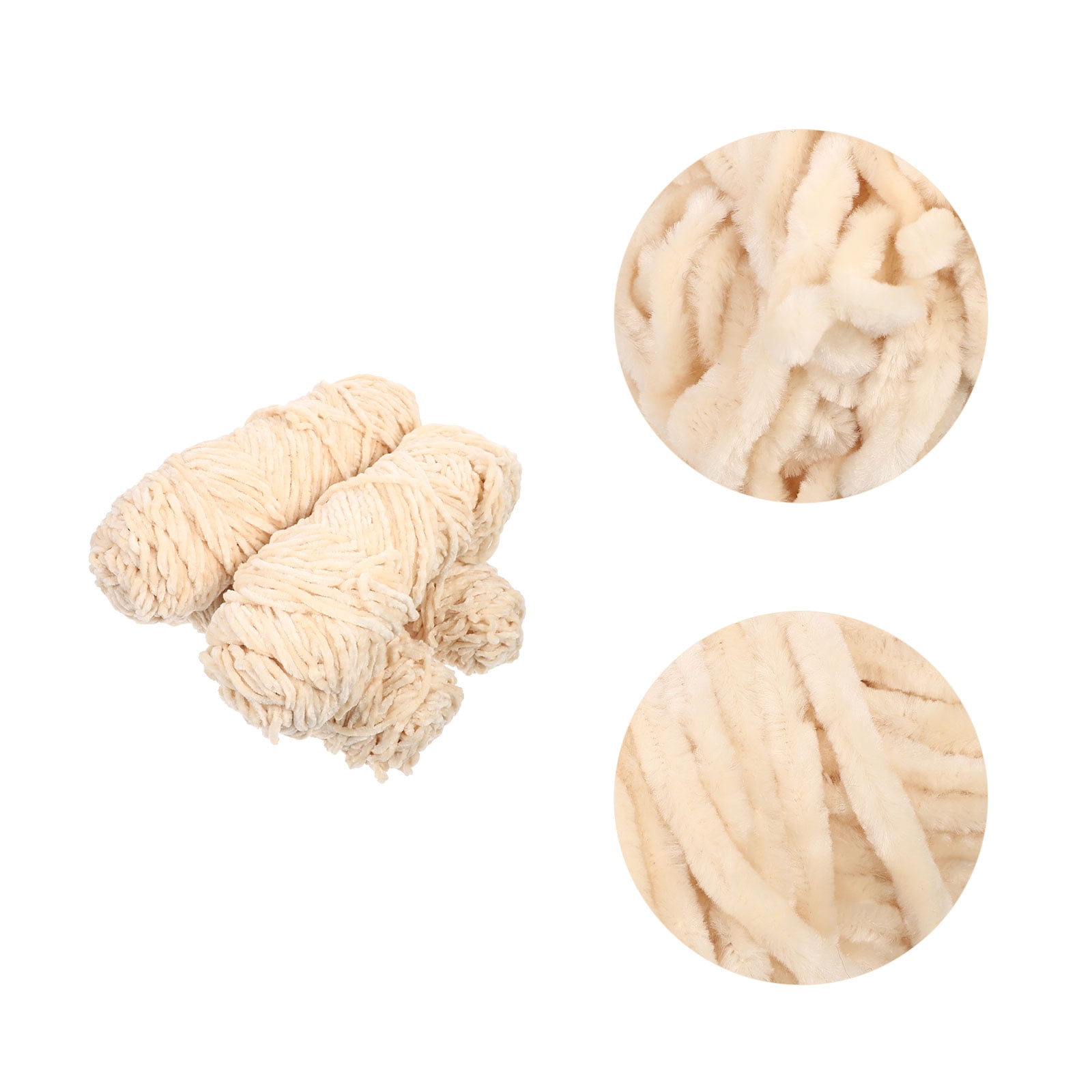 jojofuny 4Pcs Chenille Wool Yarn Bulky Yarn for Arm Knitting Warmth Knitting Handicraft