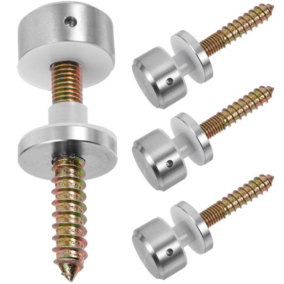 jojofuny 4Pcs Glass Railing for Balcony and Stairway with Cylindrical Shape