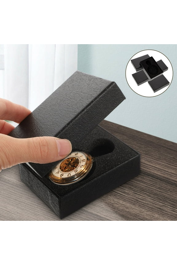 4Pcs Pocket Watch Cases in Rectangular Shape for Shop Display and Home Use