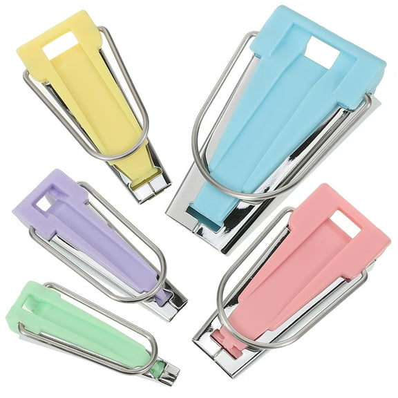 jojofuny 5Pcs Bias Binding Maker Kit for Sewing and Quilting Assorted Color Plastic Alloy