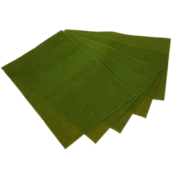jojofuny 5Pcs Mini Landscape Artificial Grass Mat for Outdoor Scenery Model