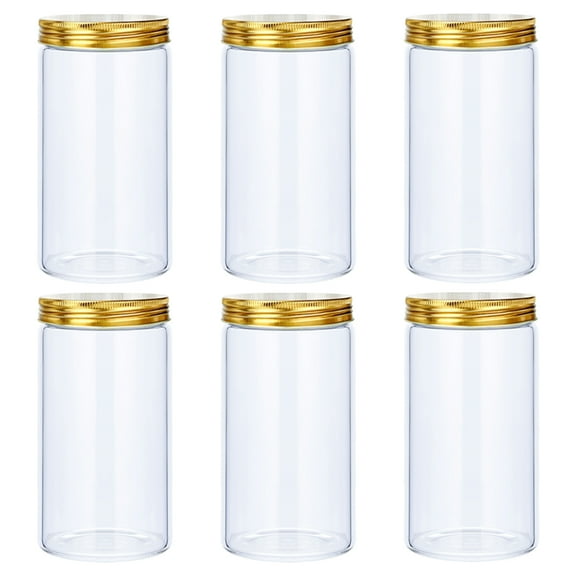 jojofuny 6Pcs Golden Plastic Storage Containers with Lids for Kitchen