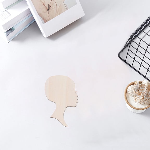 jojofuny African Woman Face Cutouts 12Pcs for and Home Decor Khaki Color