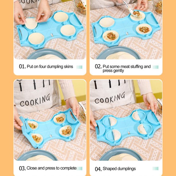 jojofuny Dumplings Molds PP Blue for Home Use Simple and Practical Kitchen Gadget