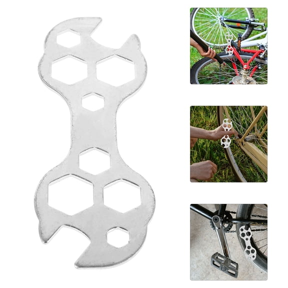 jojofuny Multifunctional Repair Tool 2Pcs Silver For Cyclists And Handyman
