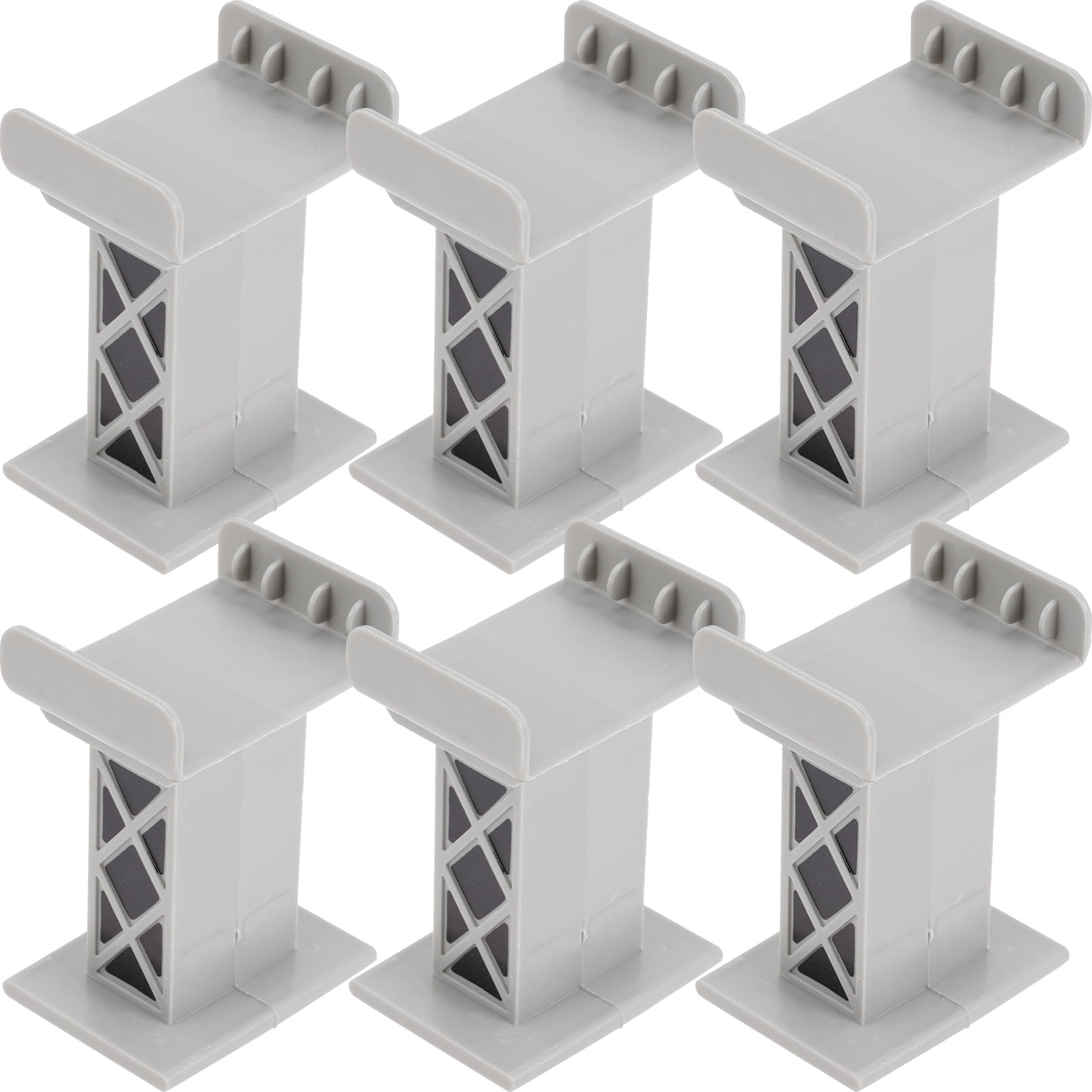 jojofuny Train Track Risers 6Pcs Plastic Bridge Pier Light Grey ...
