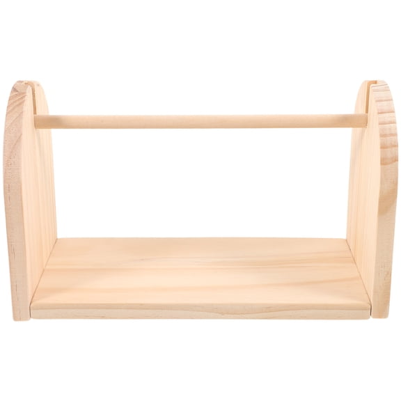 jojofuny Wood Spool Holder Beige Wooden Organizer for Storage Minimalist Design
