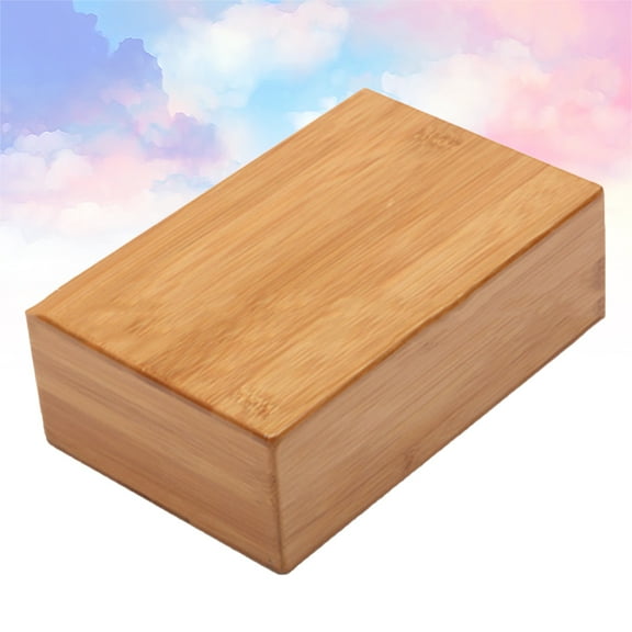 jojofuny Wooden Yoga Props for Strength Enhancement 1Pc 9.1x5.9x3in