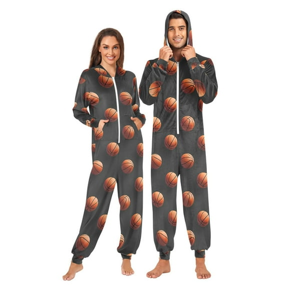 joogoo 3d Basketballs Unisex Adults Onesies Pajamas Jumpsuits L