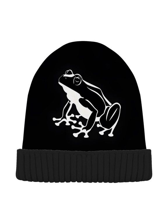 A Frog Beanie Hats Men Women Cuffed Skull Cap Winter Warm Knit Thick Beanies