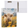 thumbnail image 1 of joogoo A Highland Cattle Hardcover 3 Ring Binder 1.5" Round Rings Interior Pockets Binders Organizer 1 Pack, 1 of 9
