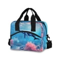 thumbnail image 1 of joogoo A Whale under Sea Insulated Lunch Bags Reusable Cooler Box with Shoulder Strap, 1 of 6