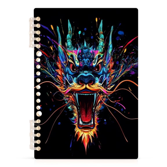joogoo A5 Spiral Journal Notebook A Ethnic Dragon College Ruled Notebooks 8.3" x 5.7" 1 PC