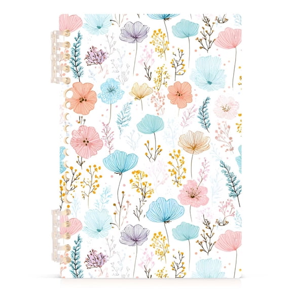 joogoo A5 Spiral Journal Notebook Abstract Flower College Ruled Notebooks 8.3" x 5.7" 1 PC
