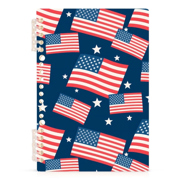 joogoo A5 Spiral Journal Notebook American Flag Stars-s1 College Ruled Notebooks 8.3" x 5.7" 1 PC