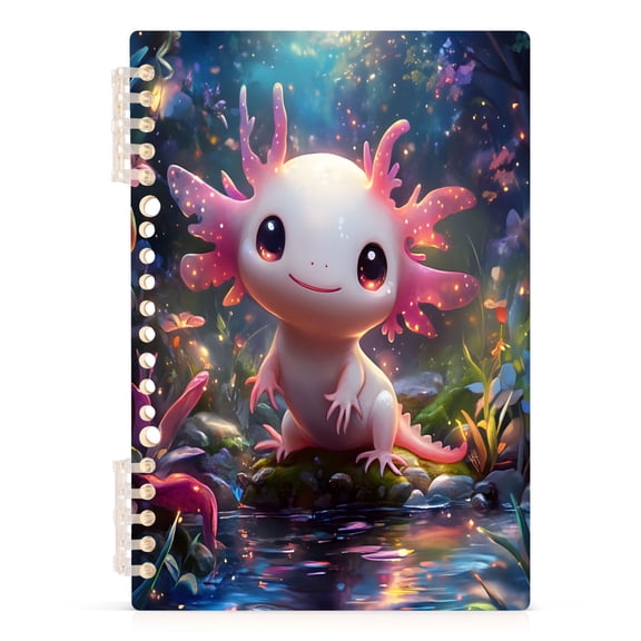 joogoo A5 Spiral Journal Notebook Axolotl at Forest College Ruled Notebooks 8.3" x 5.7" 1 PC