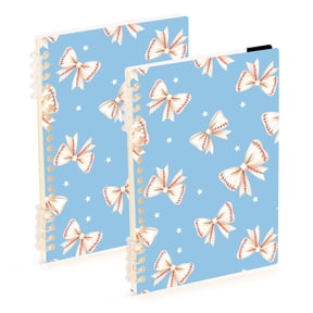 joogoo A5 Spiral Journal Notebook Baseball Coquette Bows College Ruled Notebooks 8.3" x 5.7" 2 PCs