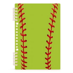 joogoo A5 Spiral Journal Notebook Baseball Green College Ruled Notebooks 8.3" x 5.7" 1 PC