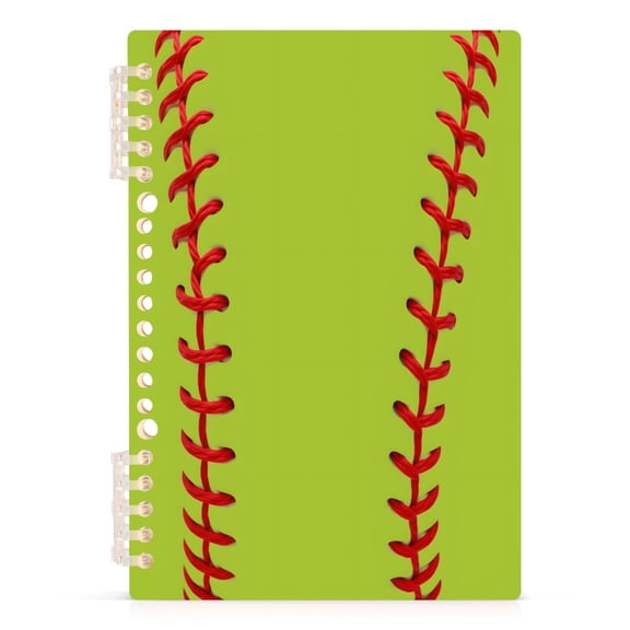 joogoo A5 Spiral Journal Notebook Baseball Green College Ruled Notebooks 8.3" x 5.7" 1 PC