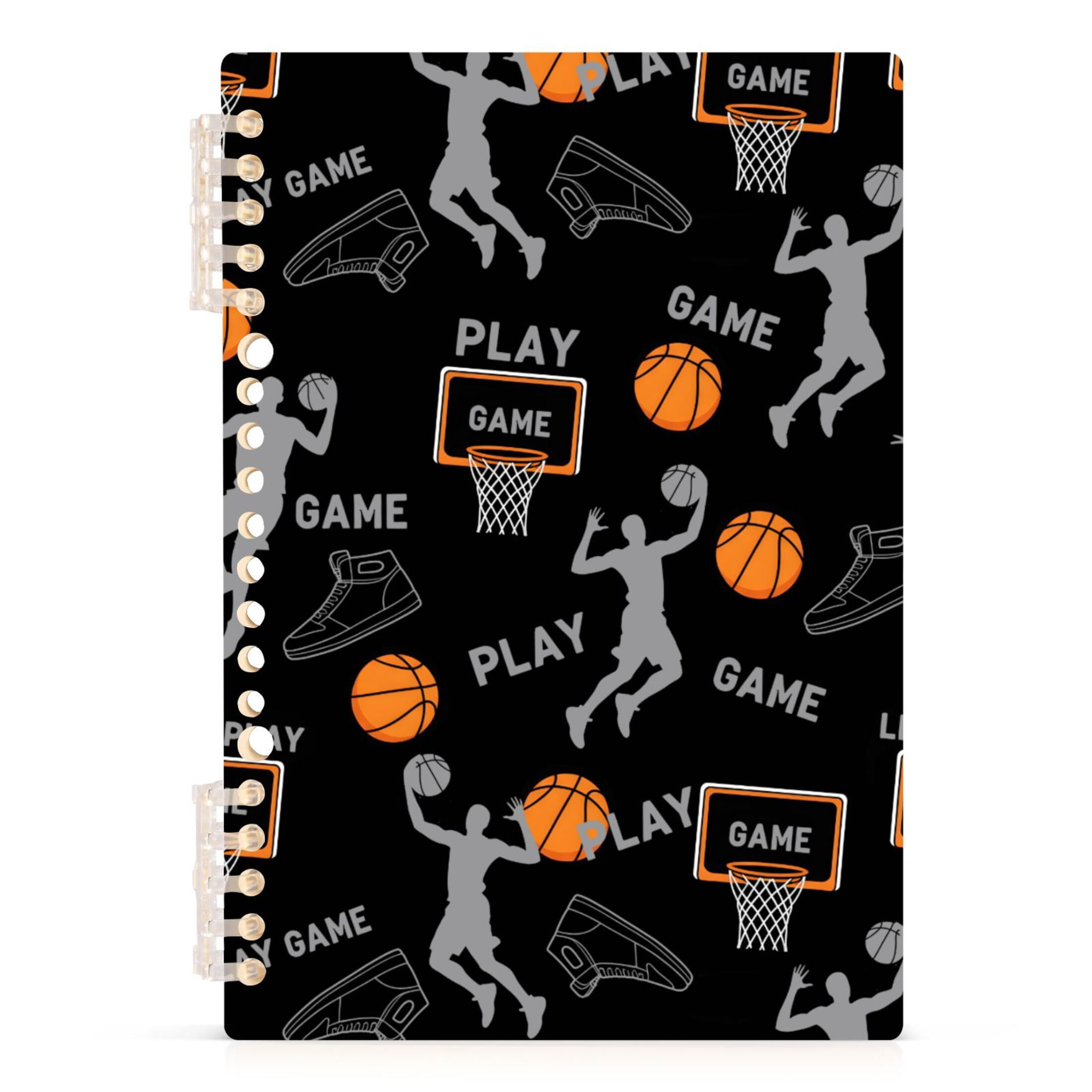 joogoo A5 Spiral Journal Notebook Basketball Player College Ruled ...