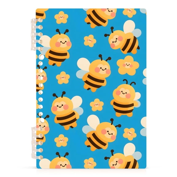 joogoo A5 Spiral Journal Notebook Bees Cute College Ruled Notebooks 8.3" x 5.7" 1 PC