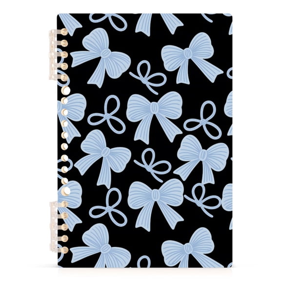 joogoo A5 Spiral Journal Notebook Blue Bows College Ruled Notebooks 8.3" x 5.7" 1 PC