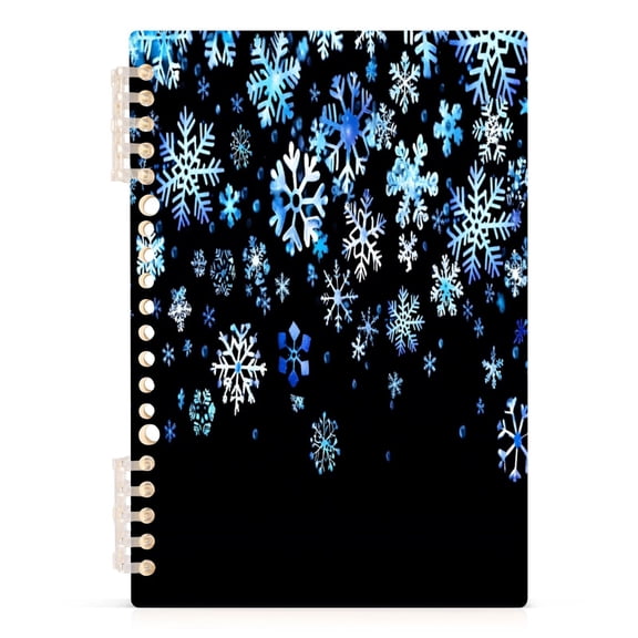 joogoo A5 Spiral Journal Notebook Blue Snowflake College Ruled Notebooks 8.3" x 5.7" 1 PC