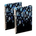 thumbnail image 1 of joogoo A5 Spiral Journal Notebook Blue Snowflake College Ruled Notebooks 8.3" x 5.7" 2 PCs, 1 of 8